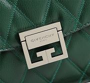   Givenchy GV3 Convertible Shoulder Bag Quilted Leather Green size 29x8x18 cm - 6