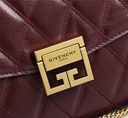 Givenchy GV3 Convertible Shoulder Bag Quilted Leather Plum size 29x8x18 cm - 6