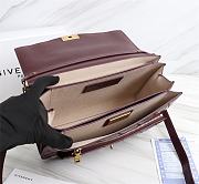 Givenchy GV3 Convertible Shoulder Bag Quilted Leather Plum size 29x8x18 cm - 3