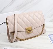 Givenchy GV3 Convertible Shoulder Bag Quilted Leather Cream size 29x8x18 cm - 1