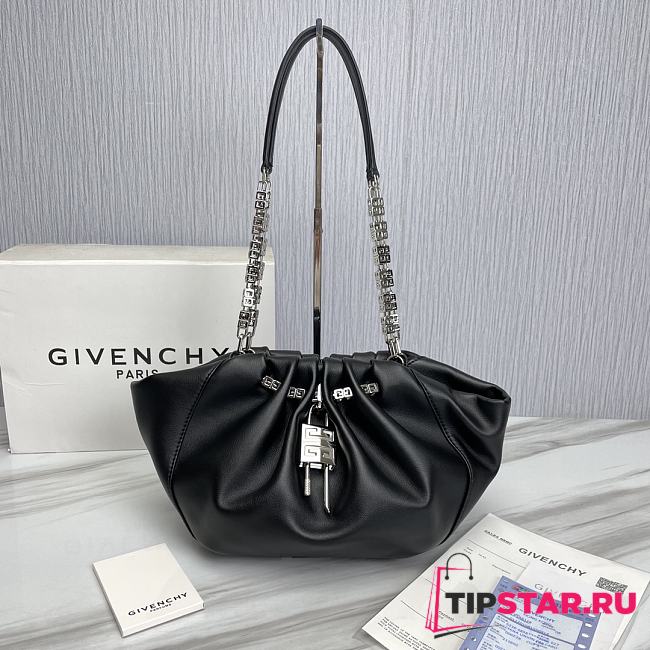 GIVENCHY Kenny Small leather shoulder bag Black Size 32x22x17 cm - 1