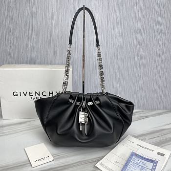GIVENCHY Kenny Small leather shoulder bag Black Size 32x22x17 cm