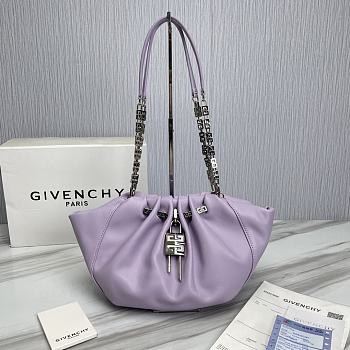 GIVENCHY Kenny Small leather shoulder bag Puple Size 32x22x17 cm