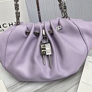 GIVENCHY Kenny Small leather shoulder bag Puple Size 32x22x17 cm - 5
