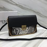 Givenchy Black Gv3 Small Python Shoulder Bag Size 29x8x18 cm - 1