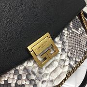Givenchy Black Gv3 Small Python Shoulder Bag Size 29x8x18 cm - 2