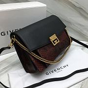 Givenchy Black&Brown Gv3 Small Python Shoulder Bag Size 29x8x18 cm - 5