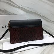 Givenchy Black&Brown Gv3 Small Python Shoulder Bag Size 29x8x18 cm - 4