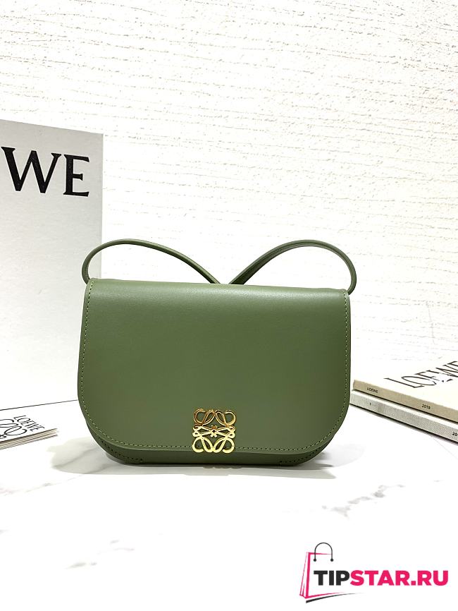 LOEWE Goya bag in silk calfskin  Avocado Green Size 18.5x3x12.5 cm - 1