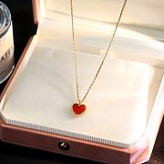 VAN CLEEF & ARPEL Sweet Alhambra heart pendant rose gold  - 3