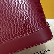 LV Alma BB raspberry-red Epi leather with Strap Size 23.5x17.5x11.5 cm - 3