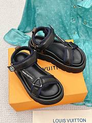 LV POOL PILLOW FLAT COMFORT SANDAL BLACK  - 1