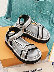 LV Pool Pillow Flat Comfort Sandal Sliver - 6