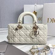 Dior Medium Lady D-Joy Bag Latte Cannage Lambskin Size 26 x 13.5 x 5 cm - 1