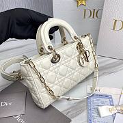 Dior Medium Lady D-Joy Bag Latte Cannage Lambskin Size 26 x 13.5 x 5 cm - 4