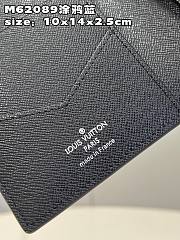  Louis Vuitton Men Brazza Wallet Monogram Eclipse canvas blue and purple sunrise Size 10x14x2.5 cm - 3