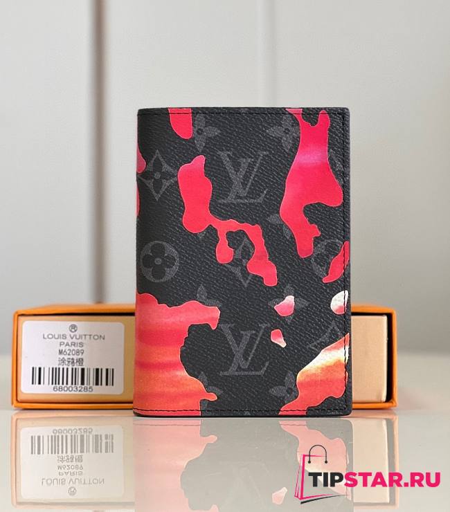 Louis Vuitton Men Brazza Wallet Monogram Eclipse canvas red and purple sunrise Size 10x14x2.5 cm - 1