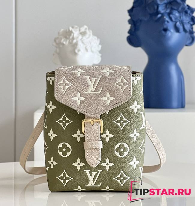 Louis Vuitton Tiny Backpack Spring in the City Monogram Empreinte Leather Green Size 13x19x8cm - 1