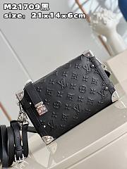 LOUIS VUITTON Side Trunk PM Shoulder Bag Black Size 21x14x6 cm - 3