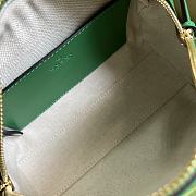 GUCCI  Small Matelassé Leather GG Top-Handle Bag Green Size 19×13×11cm - 3
