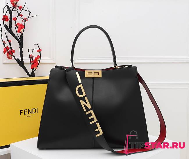 Fendi Black Gold harware Bag Size 43 cm  - 1
