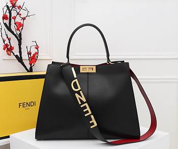 Fendi Black Gold harware Bag Size 43 cm 