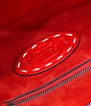 Fendi Red small peekaboo solid shopper handbag three-pieces-set jacquard strap plus coin pouch charm Size 23x7x18 cm - 2
