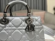 Dior Lady 95.22 Bag Hanbag Release Grey Size 30x18x12 cm - 6