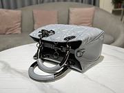 Dior Lady 95.22 Bag Hanbag Release Grey Size 30x18x12 cm - 5