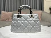 Dior Lady 95.22 Bag Hanbag Release Grey Size 30x18x12 cm - 4