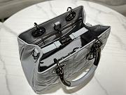 Dior Lady 95.22 Bag Hanbag Release Grey Size 30x18x12 cm - 3