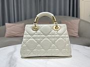 Dior Lady 95.22 Bag Hanbag Release White_Gold hardware Size 24x18x10 cm - 6