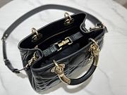 Dior Lady 95.22 Bag Hanbag Release Black_Gold hardware Size 24x18x10 cm - 5