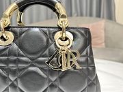 Dior Lady 95.22 Bag Hanbag Release Black_Gold hardware Size 24x18x10 cm - 2