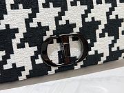 SMALL DIOR CARO BAG Black and White Macro Houndstooth Fabric Size 25 x 15 x 8 cm - 2