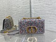 Dior Small Caro Bag Multicolor Embroidery With Crystals Size 20x12x7 cm - 1