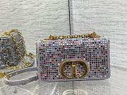 Dior Small Caro Bag Multicolor Embroidery With Crystals Size 20x12x7 cm - 6