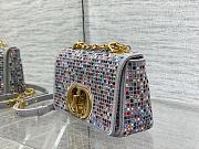 Dior Small Caro Bag Multicolor Embroidery With Crystals Size 20x12x7 cm - 4