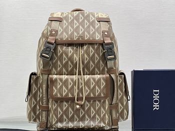 DIOR HIT THE ROAD BACKPACK Dior Brown CD Diamond Canvas Size 51x43x20 cm