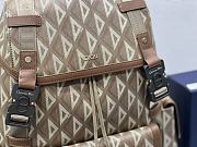 DIOR HIT THE ROAD BACKPACK Dior Brown CD Diamond Canvas Size 51x43x20 cm - 3