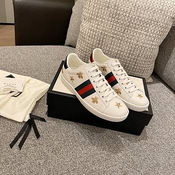 Gucci Women Ace Embroidered Low White 