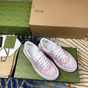 Gucci Women's GG Supreme Canvas & Leather Pink Sneaker - 2