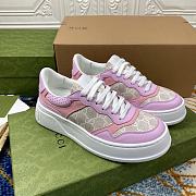 Gucci Women's GG Supreme Canvas & Leather Pink Sneaker - 3