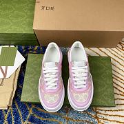 Gucci Women's GG Supreme Canvas & Leather Pink Sneaker - 6