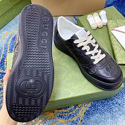 GUCCI Women Black Sneakers With Gg In Relief - 4