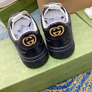 GUCCI Women Black Sneakers With Gg In Relief - 3