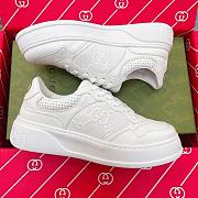 GUCCI Women White Sneakers With Gg In Relief - 6