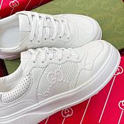 GUCCI Women White Sneakers With Gg In Relief - 4