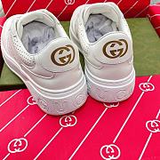 GUCCI Women White Sneakers With Gg In Relief - 3