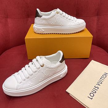  Louis Vuitton Time Out sneaker with the Louis Vuitton signature and the Monogram pattern